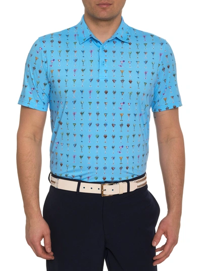 Robert Graham Men's The Martini Polo Shirt In Light Blue