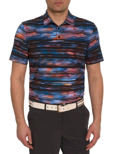 Robert Graham Watzmann Knit Polo In Black