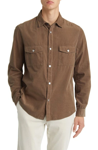 FRAME LONG SLEEVE CORDUROY BUTTON-UP SHIRT