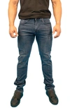 MACEOO MACEOO DISTRESSED ATHLETIC FIT STRETCH JEANS