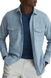 Reiss Chaser Twin Pocket Regular Fit Shirt In Blue