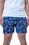 MACEOO SWIM LION PATRIOT SWIM TRUNKS