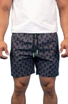 MACEOO SWIM LION SKULL & CROSSBONES SWIM TRUNKS