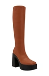 Katy Perry The Heightten Knee High Platform Boot In Cognac