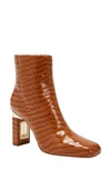 Katy Perry The Hollow Heel Bootie Womens Patent Zipper Booties In Dark Blush