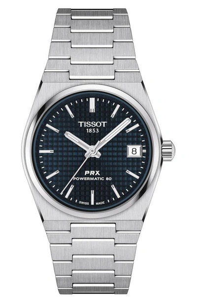 Tissot Prx Powermatic 80 Bracelet Watch, 35mm In Blue/silver