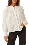 FREE PEOPLE MARAYA COTTON BUTTON-UP BLOUSE