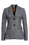 Altuzarra Fenice Wool-blend Blazer In Smokey Grey Melange