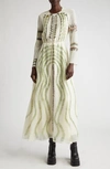 Shop Altuzarra Sybbeline Vine Print Silk Georgette Dress In 281102 Ivory Botanical