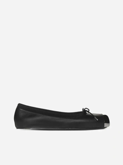 Alexander Mcqueen Flat Shoes In Black,silver