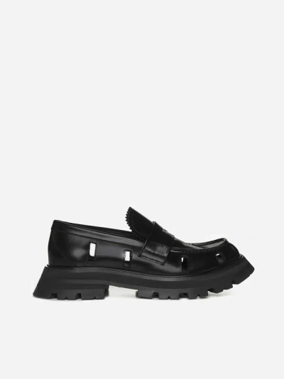 Alexander Mcqueen Flat Shoes In Black