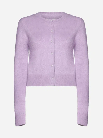 Maison Margiela Cardigan Sweater In Purple