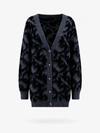 Pinko Intarsia-knit Button-up Cardigan In Black