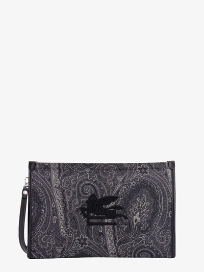 Etro Clutch In Grigio Scuro