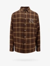 Palm Angels Camicia A Maniche Lunghe Con Monogram In Brown