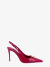 Dolce & Gabbana Elevated Sling Back Pumps With Signature Logo In Pink