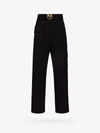 Pinko Love Birds-buckle Cargo Pants In Black