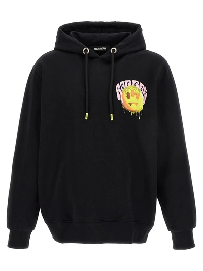 Barrow Printed Hoodie In Black