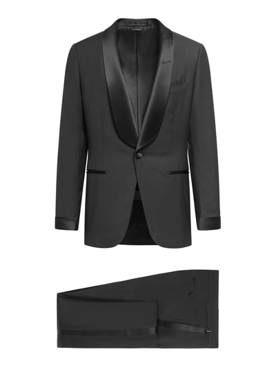 Tom Ford Two-piece Wool-blend Tuxedo In Black