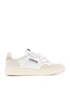 Autry Medalist Low-top Mixed Leather Sneakers In White