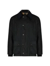 Barbour Jacket Waxed Cotton Corduroy Collar In Blue