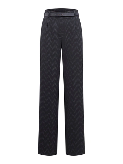 Giorgio Armani Trousers With Belt In Blue