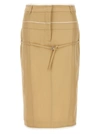 Jacquemus La Jupe Caraco Midi Skirt In Beige