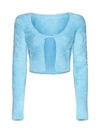 Jacquemus Knit Cardigan In Blue