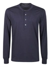 TOM FORD TOM FORD HENLEY LONG SLEEVE BUTTONED T-SHIRT