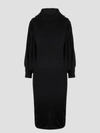 Saint Laurent Roll-neck Mini Dress In Black