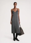 Totême Front-split Crepe Cami Dress Lead In Lead
