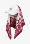 DOLCE & GABBANA BASEBALL CAP WITH MAJOLICA-PRINT SCARF