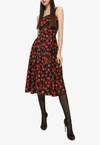 Dolce & Gabbana Cherry Print Midi Dress In Multicolor