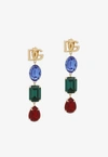 DOLCE & GABBANA DG RHINESTONES EMBELLISHED DROP EARRINGS