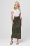 Blanknyc Suede Maxi Skirt In Hunter