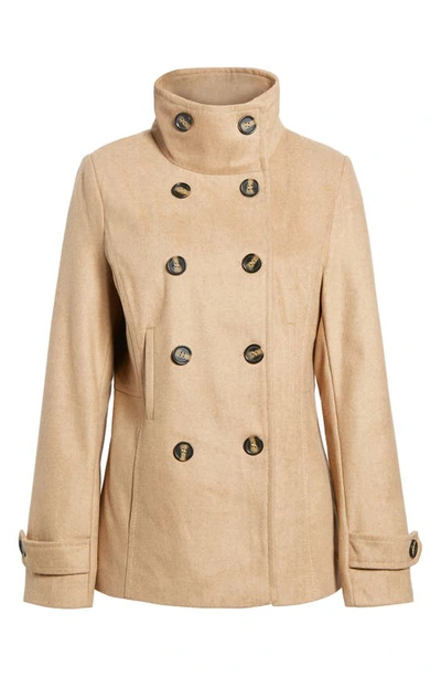 Thread & Supply Double Breasted Peacoat In Camelz/dnu