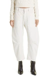 Nili Lotan Shon Cotton-blend Twill Tapered Pants In Winter White