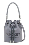 Marc Jacobs The Leather Mini Bucket Bag In Wolf Grey