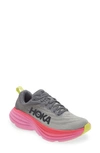 Hoka Bondi 8 Running Shoe In Castlerock / Strawberry