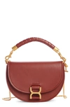 Chloé Marcie Leather Shoulder Bag In Red