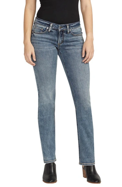 Silver Jeans Co. Tuesday Low Rise Straight Leg Jeans In Indigo