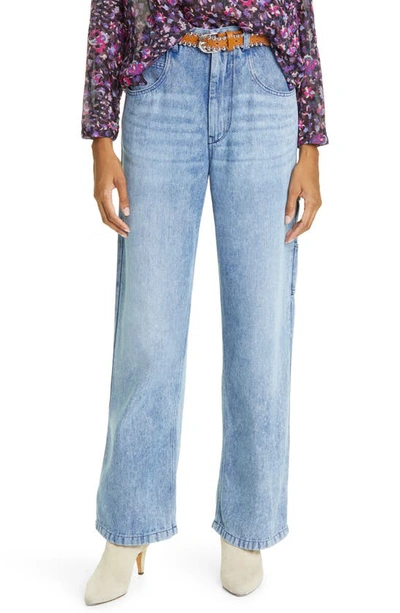 Isabel Marant Étoile Bymara Straight Leg Jeans In Light Blue