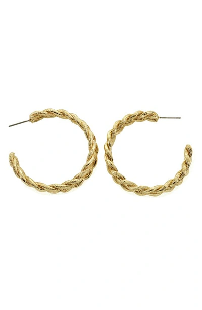 Panacea Twisted Hoop Earrings In Gold