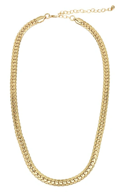 Panacea Curb Chain Collar Necklace In Gold
