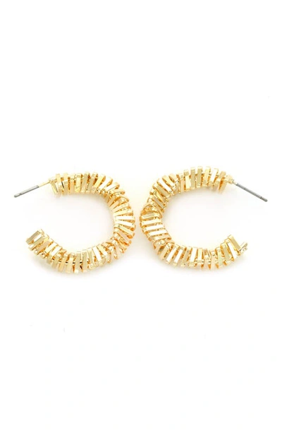 Panacea Twisted Bar Hoop Earrings In Gold