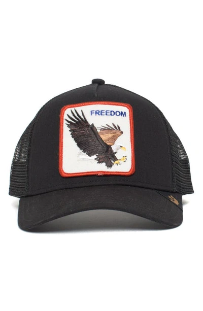 Goorin Bros The Freedom Eagle Trucker Hat In Black