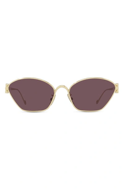 Loewe 57mm Cat Eye Sunglasses In Sengld/viol