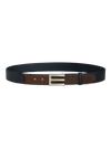 Etro Belt With Paisley Edge In Navy Blue