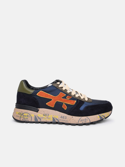 Premiata Multicolor Suede Blend Sneakers In Blue