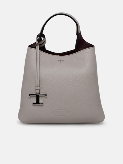 Tod's Gray Leather Bag In Grey
